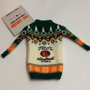 Sweater Bottle Cover - Green and Orange